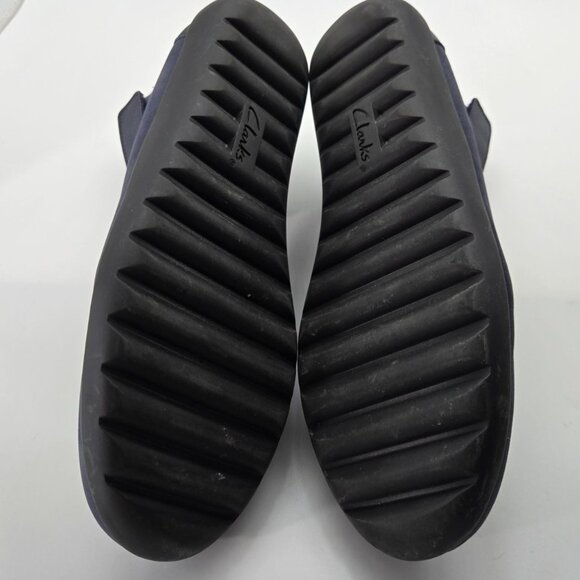 Clarks Cushion Soft 8.5 Navy Mary Jane Flats Ankle Strap Medora Nina - Picture 8 of 13